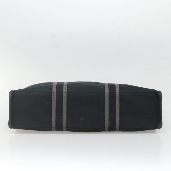 HERMES Fourre Tout MM Hand Bag Canvas Black Auth BA5114 - Picture 5 of 16